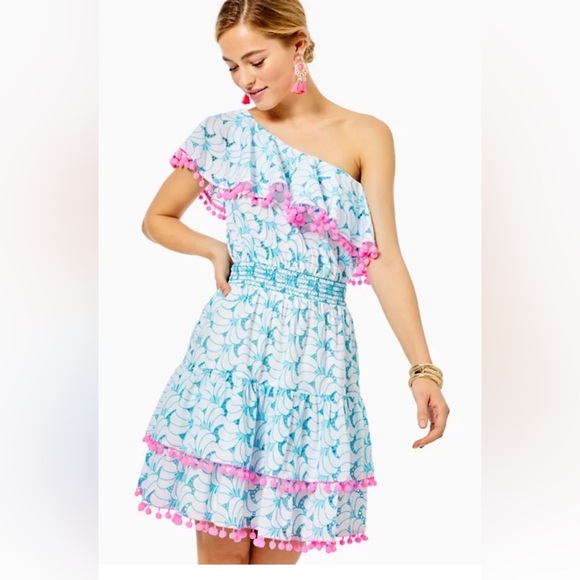 Lilly Pulitzer Dresses & Skirts - Lilly Pulitzer Addilyn One-Shoulder Dress - NWT - Size Small